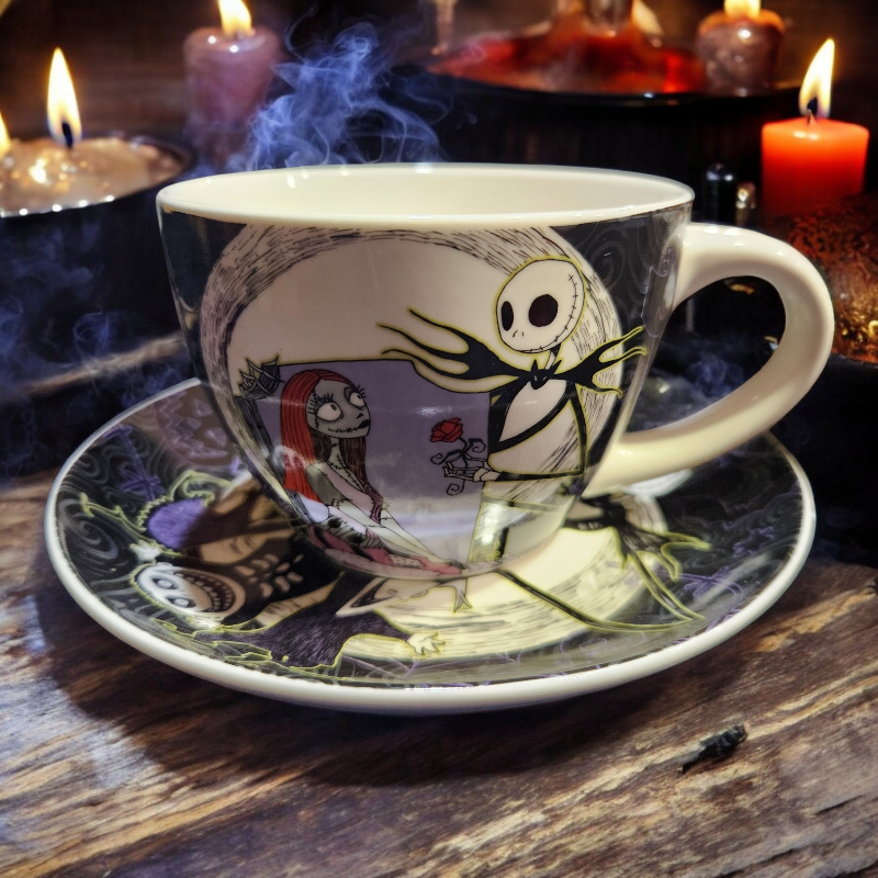 Magickal Tea Set with Coffin Shadow Box