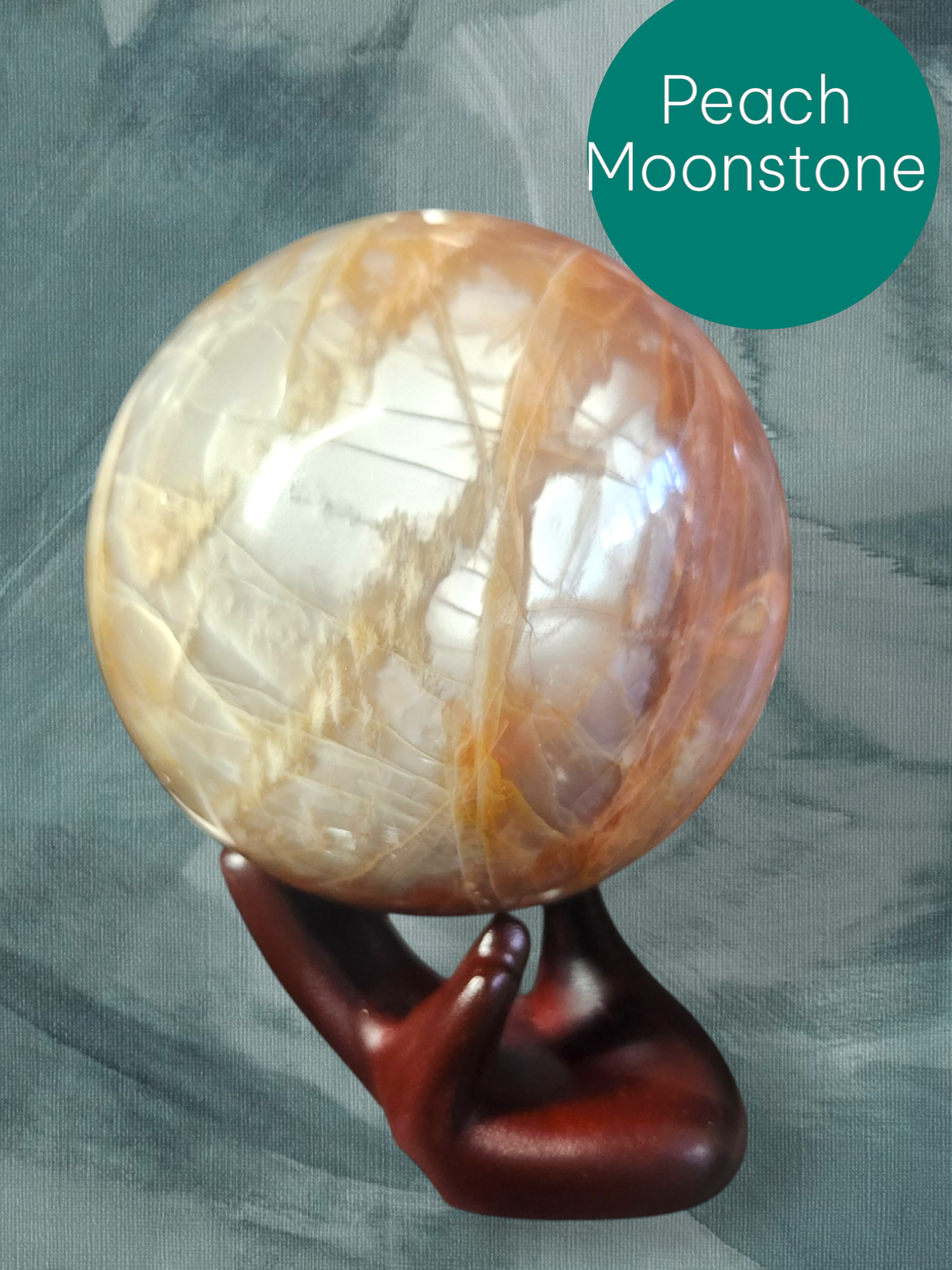 Peach Moonstone Crystal Ball