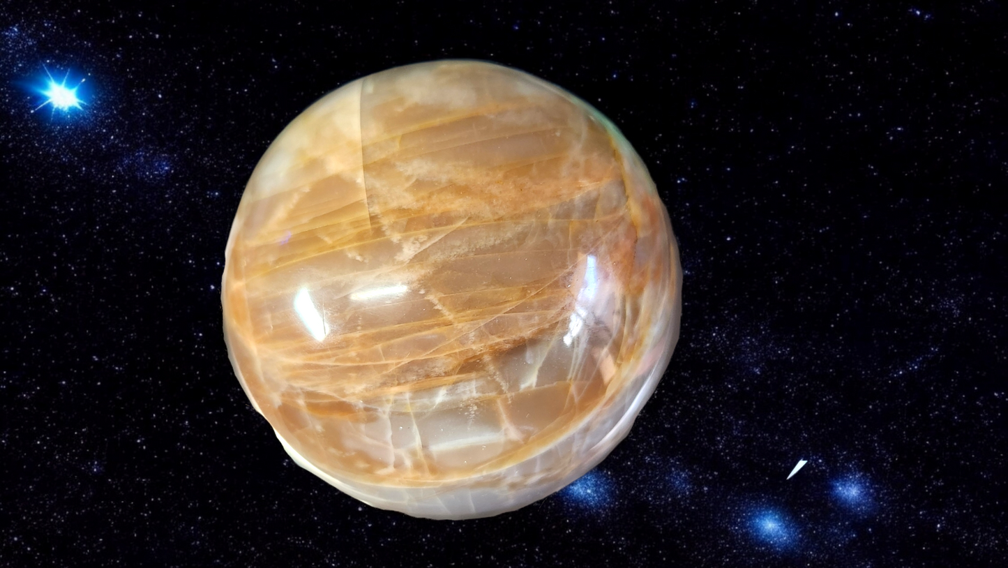 Peach Moonstone Crystal Ball