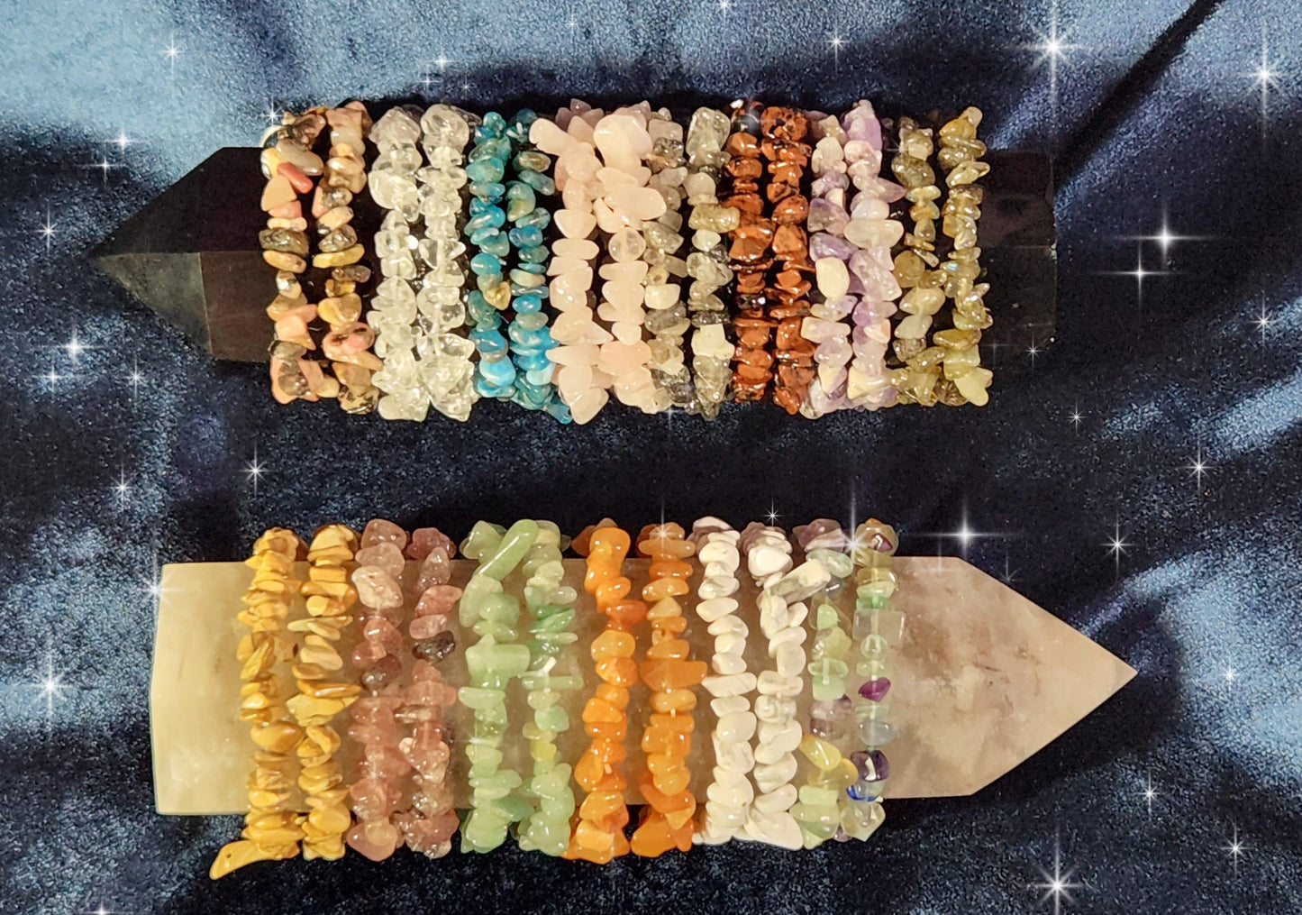 Crystal Chip Braclets - Gray Witch Supply Company