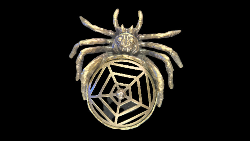 top view of spider incense holder